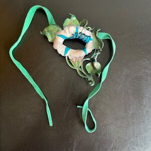Arts & Myths Artisan Created Leather Flower Masquerade Mask